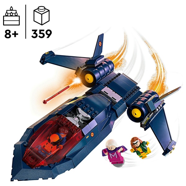 LEGO Marvel 76281 X-Men X-Jet Buildable Toy Plane | Smyths Toys Ireland