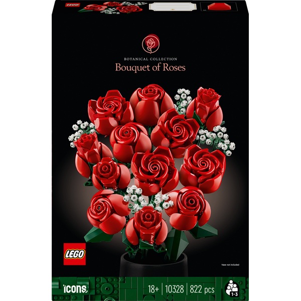 LEGO Icons 10328 Bouquet of Roses Flowers Set for Adults | Smyths Toys UK