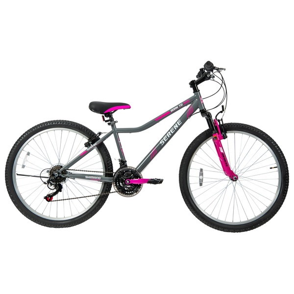 26 Inch Serene Mountain Bike in Grey and Pink Smyths Toys UK