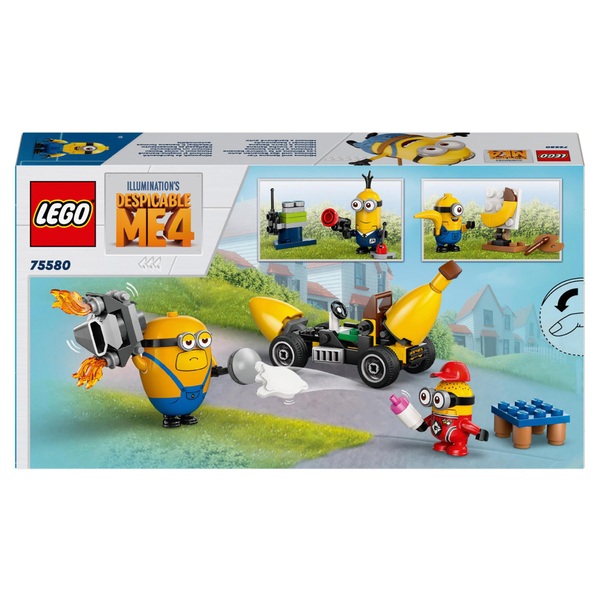 LEGO Despicable Me 75580 Minions and Banana Car Toy Set | Smyths Toys UK