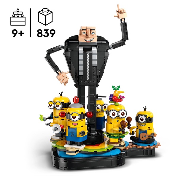 LEGO Despicable Me 75582 Brick-Built Gru and Minions Toy Set | Smyths ...