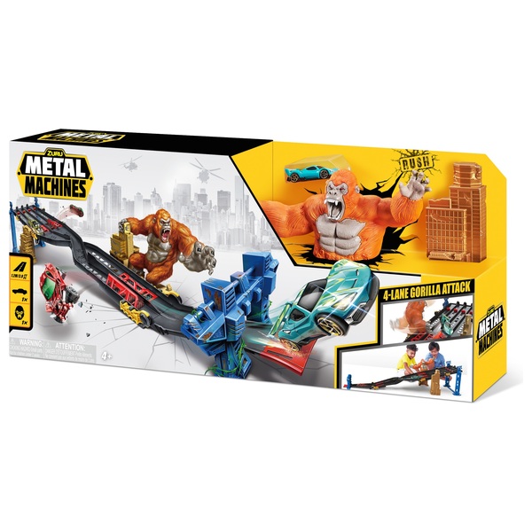 Metal Machines 4Lane Gorilla Attack Track Set by Zuru Smyths Toys UK