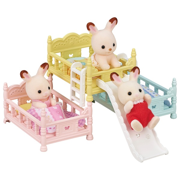 Sylvanian Families Triple Bunk Beds Set Smyths Toys UK