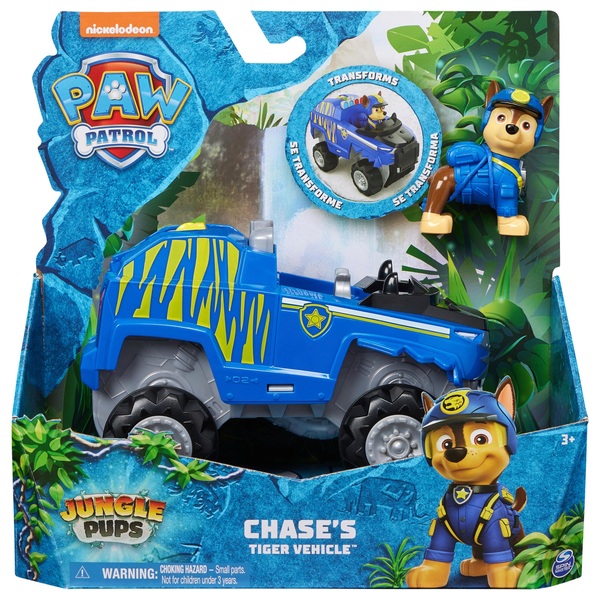 PAW Patrol Jungle Pups - Chase Tiger Rescue Vehicle | Smyths Toys Ireland