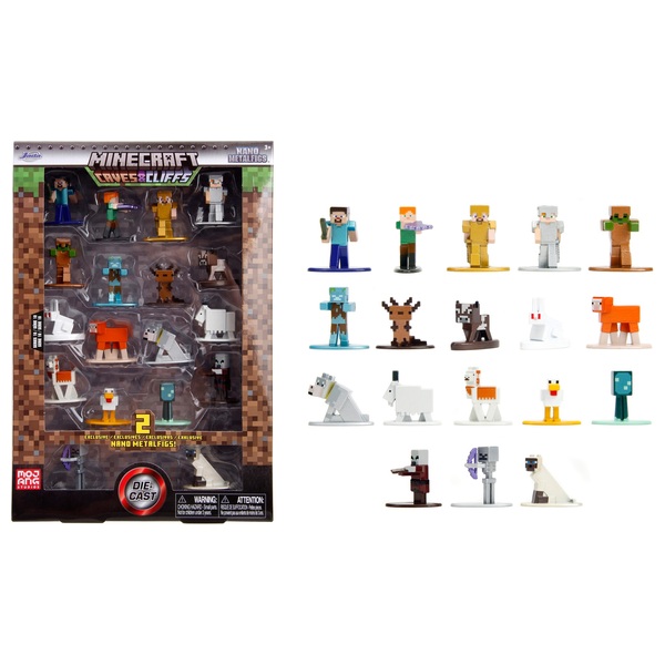 Minecraft Caves Cliffs Nano Metalfigs 18 Pack