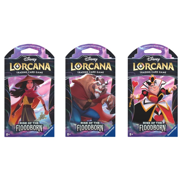 Disney Lorcana Trading Card Game: Rise Of The Floodborn Sleeved Booster ...