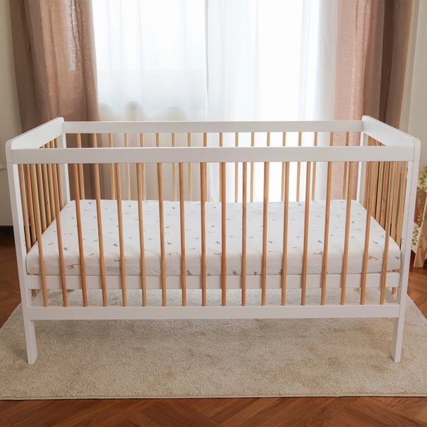 CuddleCo Nola White & Natural Cot Bed Smyths Toys UK