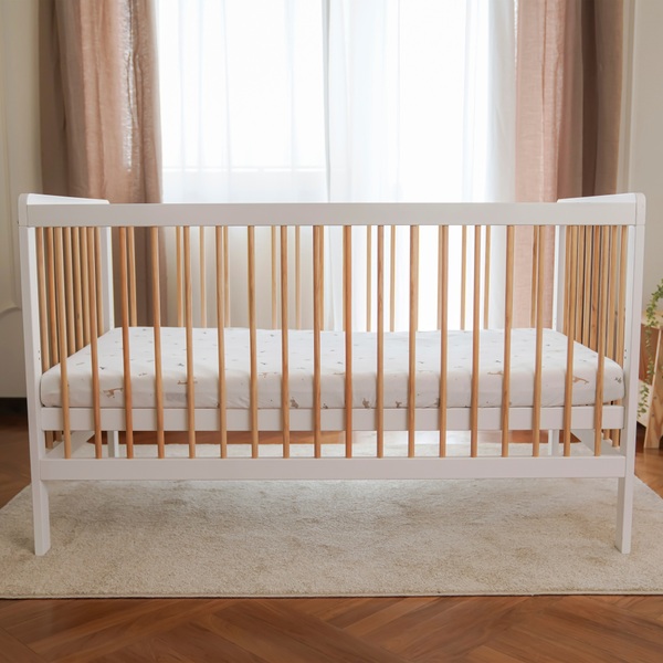 CuddleCo Nola White & Natural Cot Bed Smyths Toys UK