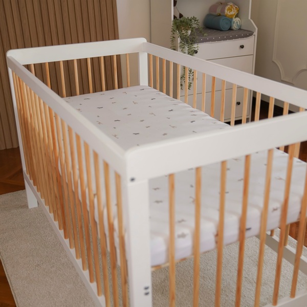 CuddleCo Nola White & Natural Cot Bed Smyths Toys UK