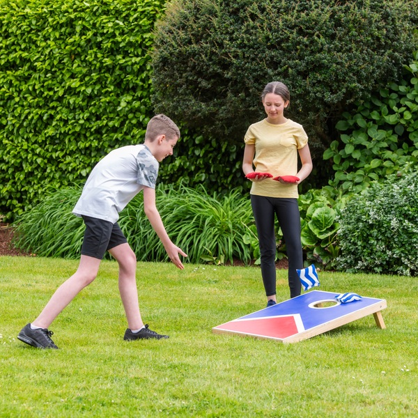 Wooden Cornhole Board with Bean Bags Smyths Toys UK