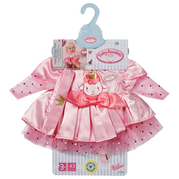Baby Annabell Clothes Happy Birthday Dress Outfit 43cm | Smyths Toys UK