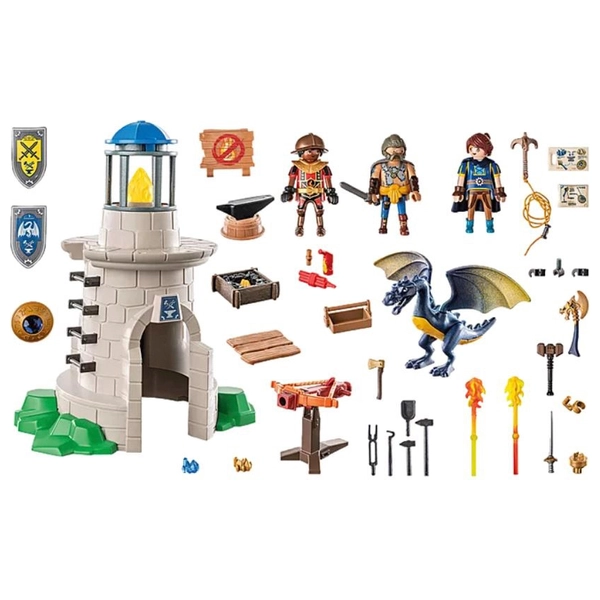 PLAYMOBIL Novelmore 71483 Lovagtorony Kovácsmesterrel és Sárkánnyal – 3. kép