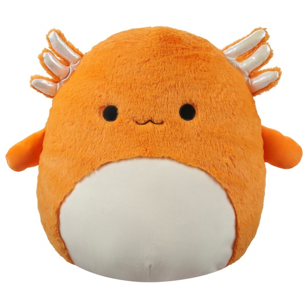 Original Squishmallows Fuzz-A-Mallows 40cm Nico the Orange Axolotl Soft ...