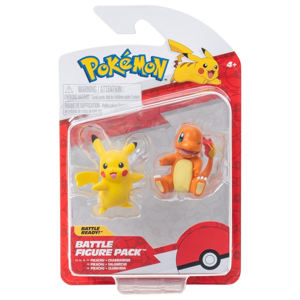 Pokémon First Partner Battle Figure 2 Pack (Charmander & Pikachu ...