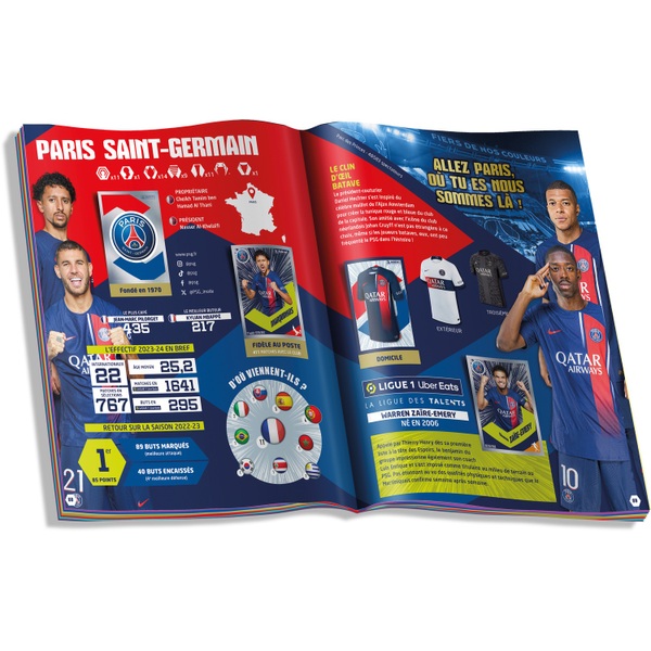 Panini Foot 2024 Ligue 1 Uber Eats Album + 2 Pochettes + 2 Offertes