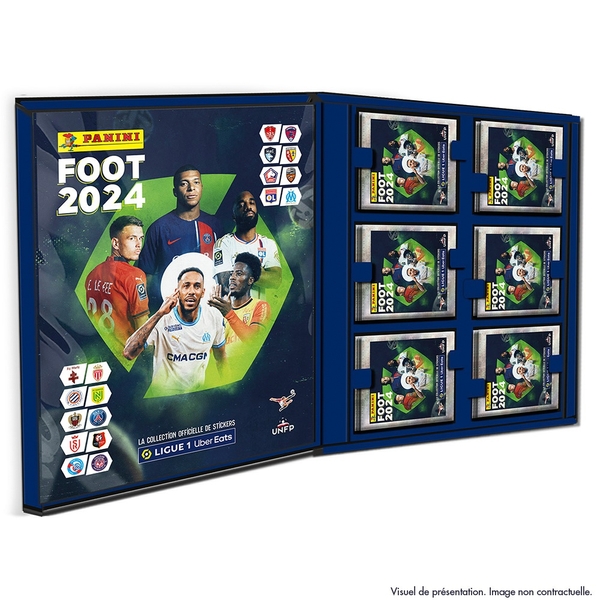 Panini Foot 2024 Ligue 1 Uber Eats Coffret Album + 22 Pochettes