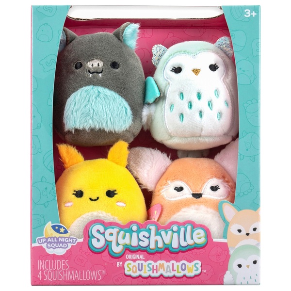 Squishville by Original Squishmallows Up All Night Squad 4 Pack ...