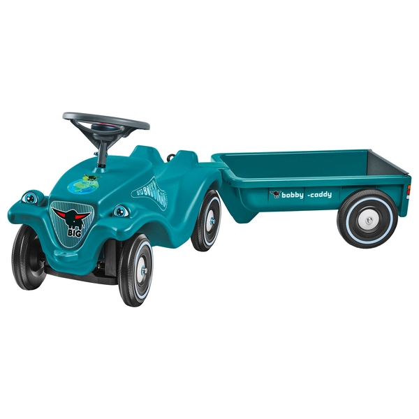 BIG Bobby Car Loopauto Classic Eco 2.0 met Aanhanger turquoise/grijs