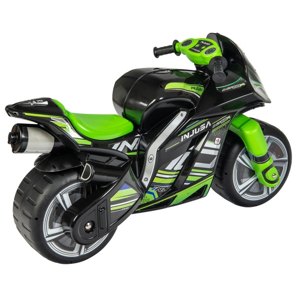 Injusa Foot To Floor Green Motorbike Ride On | Smyths Toys UK