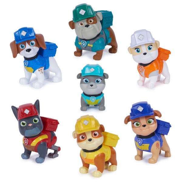 PAW Patrol Rubble & Crew Figuren 7er Spielzeug Set | Smyths Toys ...