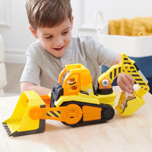 Rubble and Crew Rubble's Bark Yard Deluxe Bulldozer Truck Set | Smyths ...