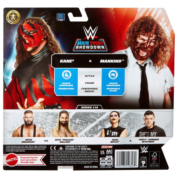 WWE® Main Event Showdown Mankind & Kane 2-Pack | Smyths Toys UK