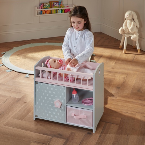 Dimples Wooden Bed and Changing Station Smyths Toys UK