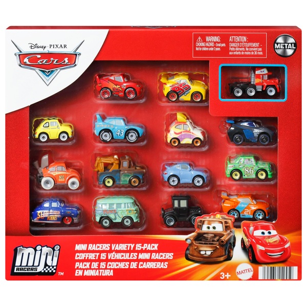 Disney Pixar Cars Mini Racers Variety Diecast Vehicle 15 Pack | Smyths ...