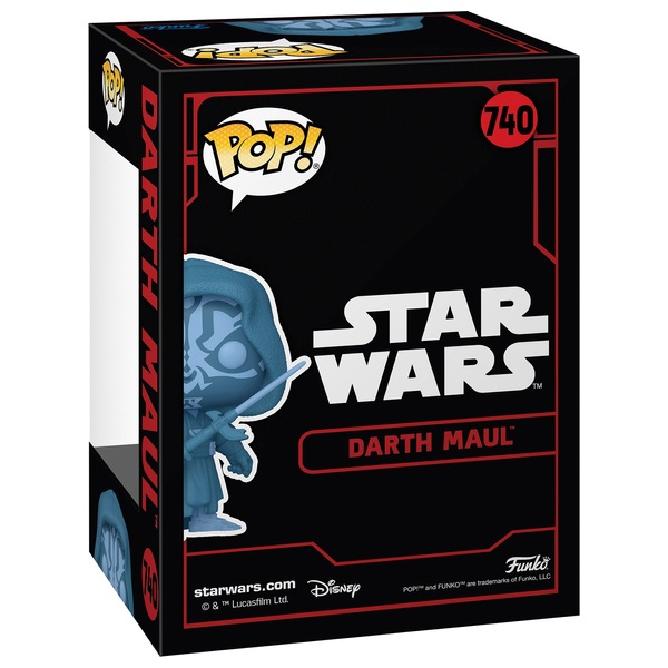 POP! Vinyl 740: Star Wars Dark Side Glow-in-the-Dark Darth Maul ...