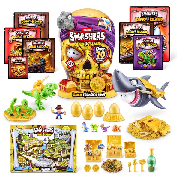 Smashers Dino Island Gold Treasure Hunt Set Assortment by ZURU | Smyths ...