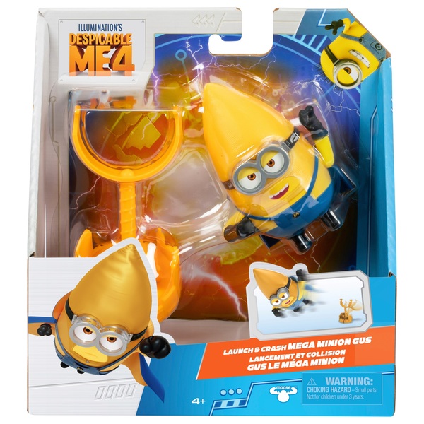 Despicable Me 4 Launch & Crash Mega Minion Gus Action Figure | Smyths ...