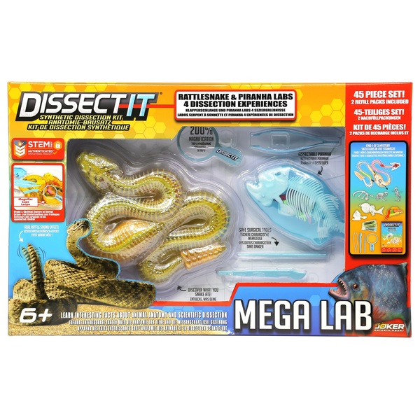 Dissect-it Mega Lab Rattlesnake & Piranha | Smyths Toys UK