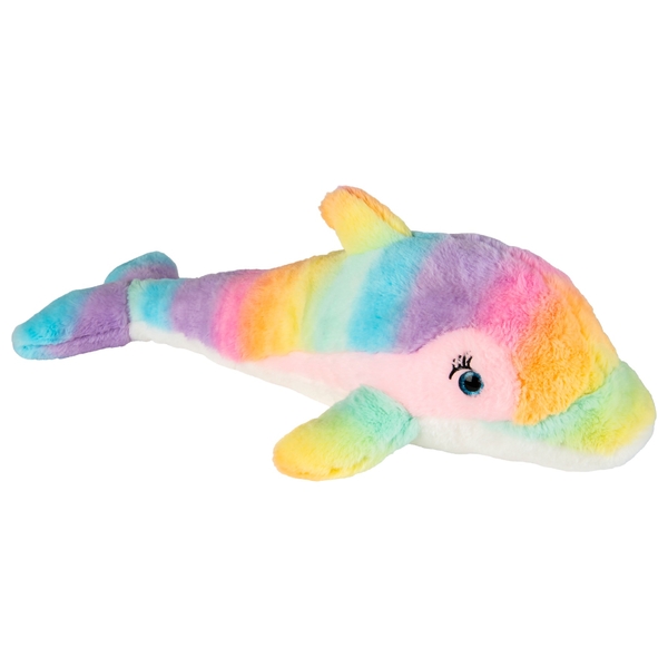 60cm Pearl the Tie-Dye Dolphin Soft Toy | Smyths Toys Ireland