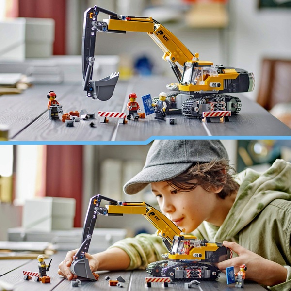 LEGO City 60420 Vehicles Yellow Construction Excavator Set | Smyths Toys UK