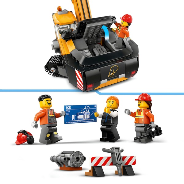 LEGO City 60420 Vehicles Yellow Construction Excavator Set | Smyths Toys UK