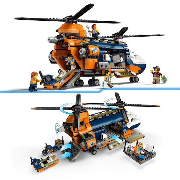 LEGO City 60437 Jungle Explorer Helicopter at Base Camp Set | Smyths ...