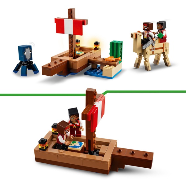 LEGO Minecraft 21259 The Pirate Ship Voyage Set | Smyths Toys UK