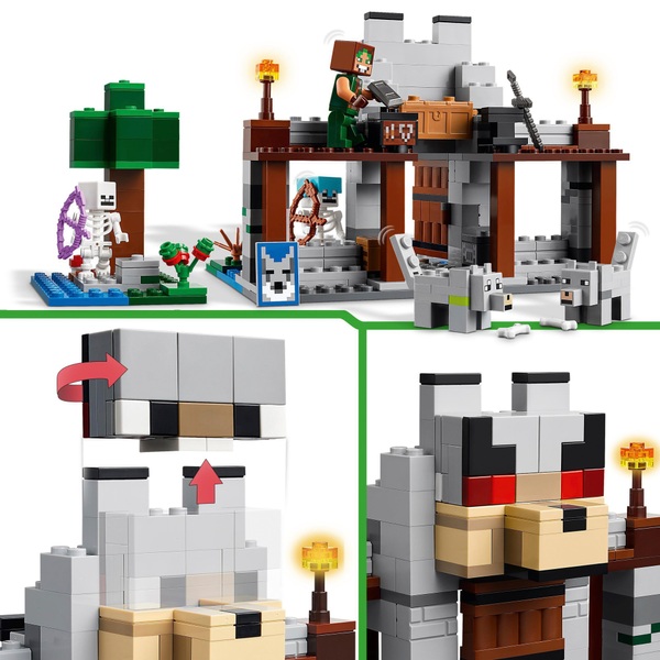 LEGO Minecraft 21261 The Wolf Stronghold Set | Smyths Toys UK