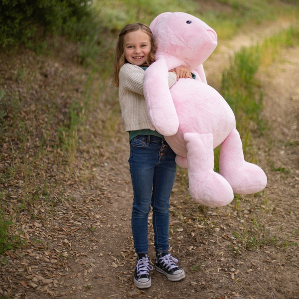 World s Softest Plush Jumbo Pink Bunny Soft Toy 122cm