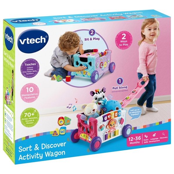 thumbnail image 2 of VTech Sort & Discover Activity Wagon – Fun Learning Toy For Toddlers 12-36 Months 2 of 14