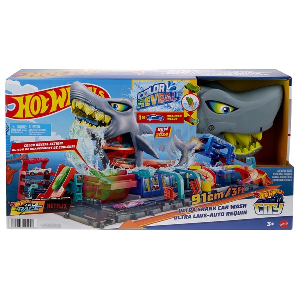 Hot Wheels City Let s Race Netflix Ultra Shark Car Wash Set