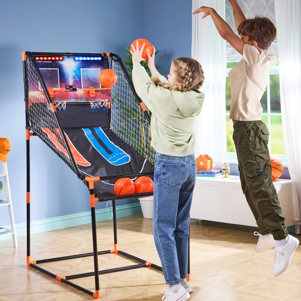 Double Shot Basketball Arcade Game with LED Lights Smyths Toys UK