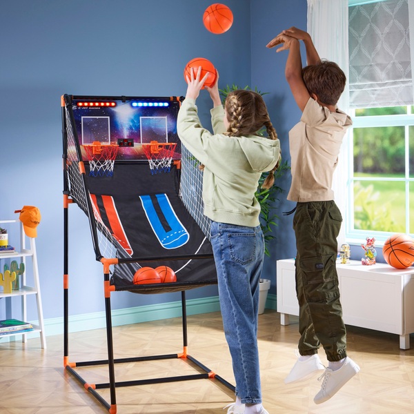 Double Shot Basketball Arcade Game with LED Lights Smyths Toys UK