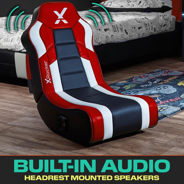 X Rocker Orbit 2.0 Audio Floor Rocker Gaming Chair Red Smyths Toys UK