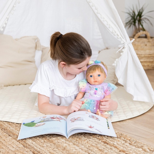Tiny Treasures Baby Doll Clothes Butterfly Dress Outfit 44cm | Smyths ...