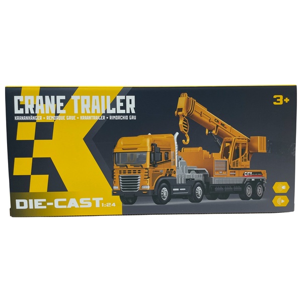 Diecast Crane and Trailer with Lights and Sounds Smyths Toys UK