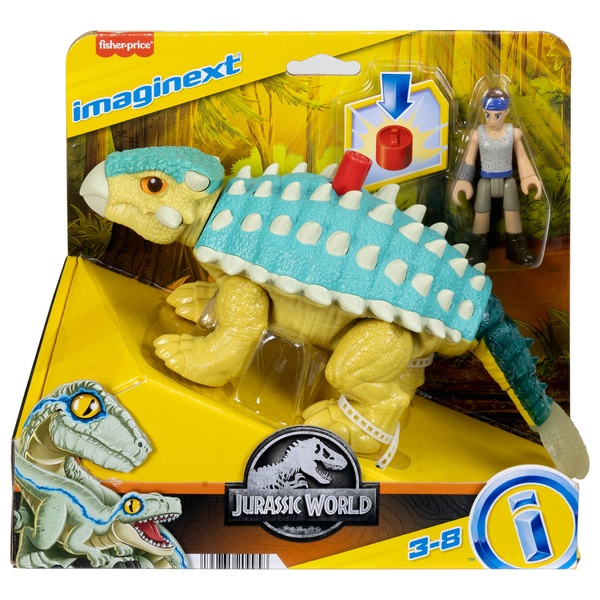 Imaginext Jurassic World Ben and Bumpy the Ankylosaurus Figure Set Smyths Toys UK