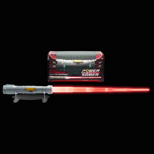 Red Power Saber Auto Extending Retracting Saber Smyths Toys UK