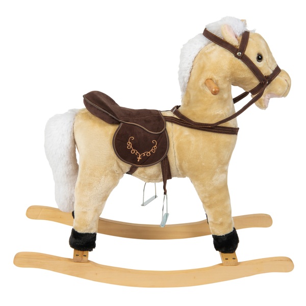 Beige Wooden Rocking Horse | Smyths Toys UK