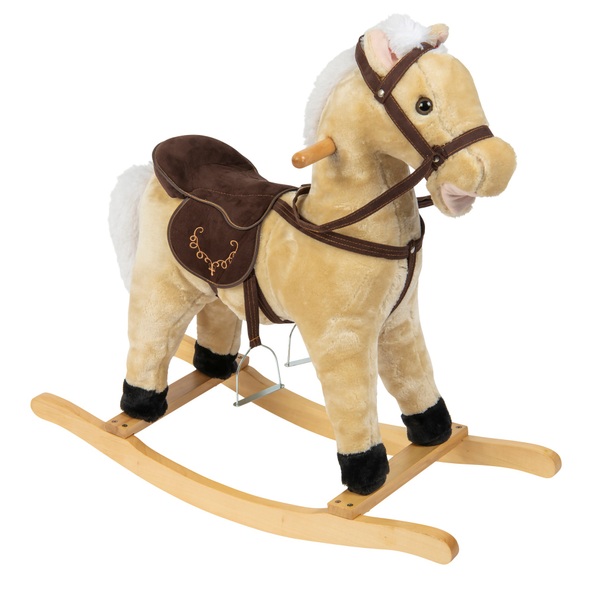 Beige Wooden Rocking Horse | Smyths Toys UK